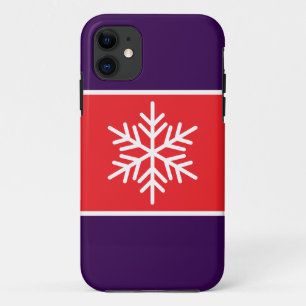 Weißer Schneeflocken Helle Lila Streifen Case-Mate iPhone Hülle