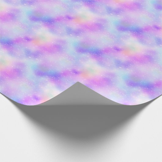 Weißer Schneeflocken, rosa, Lila und blau gefroren Geschenkpapier (Ecke)