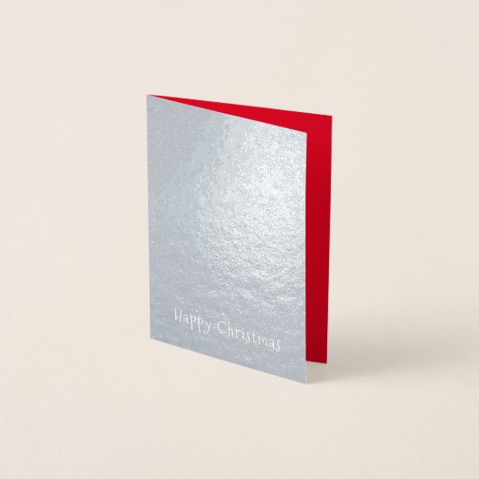 Weißer Schneeflocken Weihnachtsbaum Folienkarte (Vorderseite)