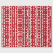 Weißer Schneeflockenmuster Geschenkpapier (Flach)