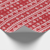 Weißer Schneeflockenmuster Geschenkpapier (Ecke)