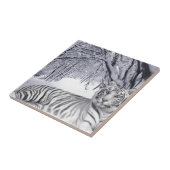 Weißer Schneeschlitter Fliese (Seite)