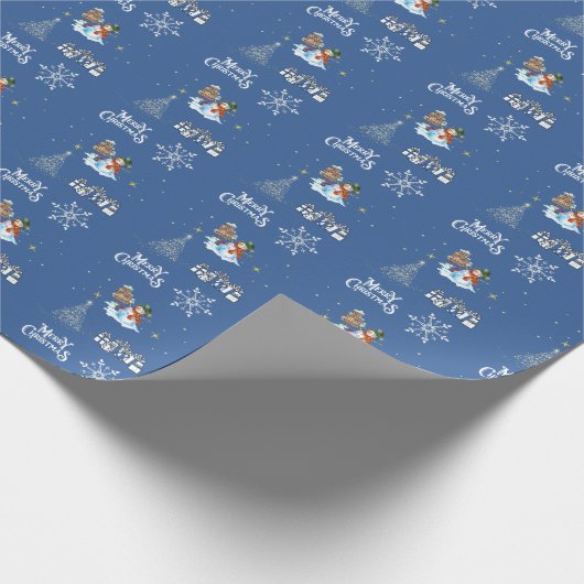 Weißer SchneeWeihnachten Geschenkpapier (Ecke)