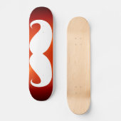 Weißer Schnurrbart 7 Skateboard (Vorderseite)