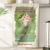 Weißer Schokolade Peppermint Martini Cocktail Reze Geschirrtuch
