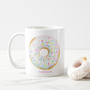 Weißer Schokolade Sprinkle Donut Kaffeetasse