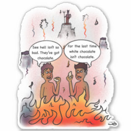 Weißer Schokoladenaufkleber Aufkleber