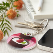 Weißer Schokoladencremenachtisch Schlüsselanhänger (Vorderseite rechts)