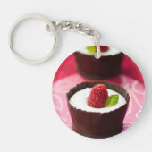 Weißer Schokoladencremenachtisch Schlüsselanhänger (Vorderseite)