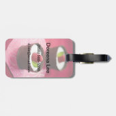 Weißer Schokoladenmousse Gepäckanhänger (Rückseite horizontal)