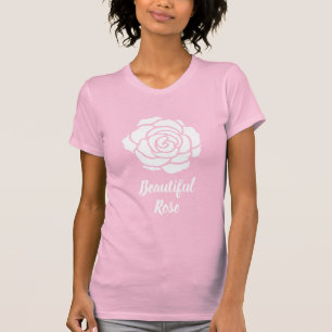 Weißer schöner Rosen-T - Shirt