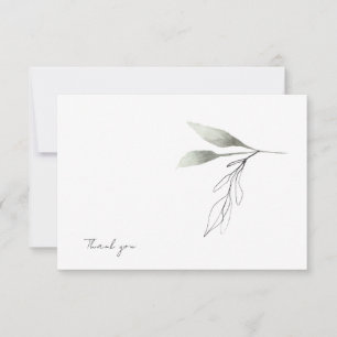 Weißer Schriftzug Botanischer Dankeschön-Gruß Dankeskarte