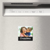 Weißer Schriftzug Established Grandma Magnet (In Situ (Geschirrspüler))