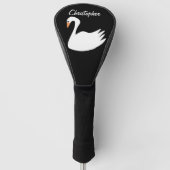 Weißer Schwan Design Golf Headcover (Vorderseite)