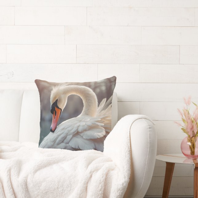 *~* Weißer Schwan Jugendstil SC1 Tranquie Kissen (Liege)