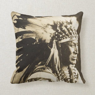 Weißer Schwan-Sioux-Leiter Vintag Kissen