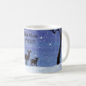Weißer Schwanz Hirsch Doe und Fawn Kaffeetasse (VorderseiteRechts)