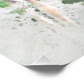 Weißer Schwanz Hirsch in Wasserfarbe Poster (Ecke)