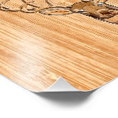 Weißer Schwanz Hirschgranulat Grafik Fotodruck (Ecke)