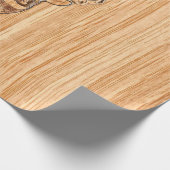 Weißer Schwanz Hirschgranulat Grafik Geschenkpapier (Ecke)