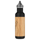 Weißer Schwanz Hirschkopf-Blond-Holzkörner-Stil Edelstahlflasche (Rechts)