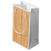 Weißer Schwanz Hirschkopf Buchsbaum Holzkörner Dek Kleine Geschenktüte (Rückseite Schrägansicht)