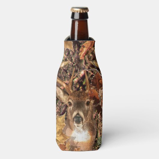 Weißer Schwanz Hirschkopf Energie auf einem Flaschenkühler (Flaschenvorderseite)