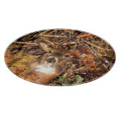 Weißer Schwanz Hirschkopf Energie auf einem Schneidebrett (Ecke)