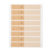 Weißer Schwanz Hirschkopf Holzkörndekor Rundum-Adressaufkleber (Bogen)