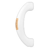 Weißer Schwanz Hirschkopf Trophäe Holzkörnstil Keramik Schrankknauf (Seitenansicht)