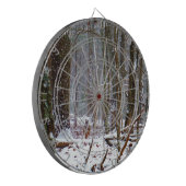 Weißer Schwanz im Schnee Dartscheibe (Vorderseite Links)