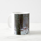 Weißer Schwanz im Schnee Kaffeetasse (Vorderseite Links)