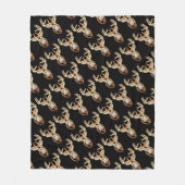 Weißer Schwanz-Kopf-Energie-Geist Fleecedecke (Vorderseite)