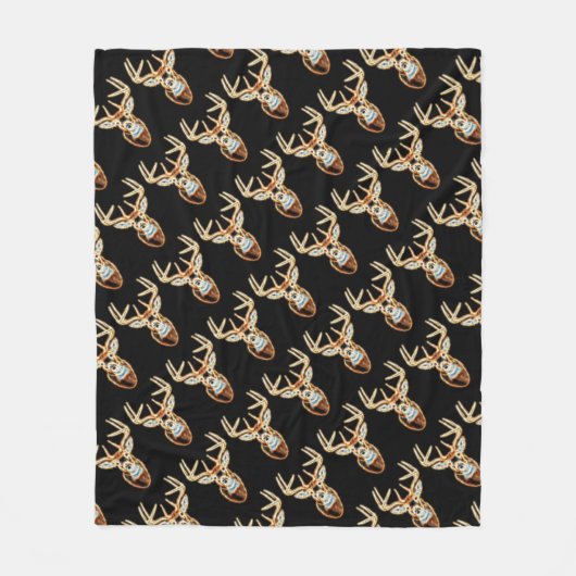 Weißer Schwanz-Kopf-Energie-Geist Fleecedecke (Vorderseite)