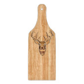 Weißer Schwanz-Rotwild-Kopf-hölzerner Schneidebrett (Vorderseite)