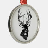 Weißer Schwanz-Rotwild-Trophäe-Dollar Ornament Aus Metall (Rechts)