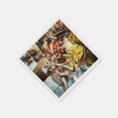 Weißer Schwanz Serviette (Ecke)