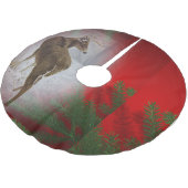 Weißer Schwanzdollar Polyester Weihnachtsbaumdecke (Schrägansicht)