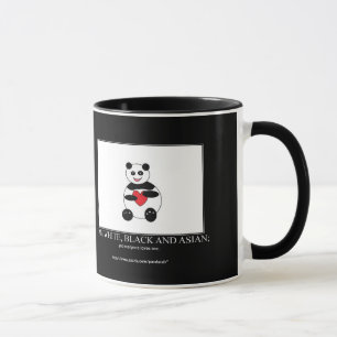 Weißer schwarzer asiatischer Panda-kombinierte Tasse