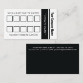 Weißer Schwarzer Einfaches Border 10 Punch Treuekarte (Vorne/Hinten)