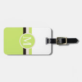 Weißer schwarzer Farbblock Gepäckanhänger (Vorderseite horizontal)