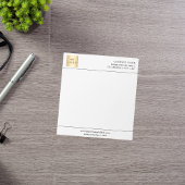 Weißer schwarzer Firmenlogo Notizblock