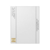 Weißer schwarzer Firmenlogo Notizblock (Rotiert)