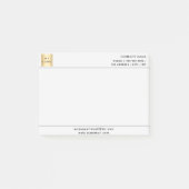 Weißer schwarzer Firmenlogo Post-it Klebezettel (Vorderseite)