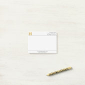 Weißer schwarzer Firmenlogo Post-it Klebezettel (Auf Schreibtisch)