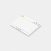 Weißer schwarzer Firmenlogo Post-it Klebezettel (angewinkelt)