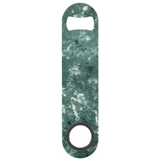 Weißer schwarzer Flaschenöffner aus Edelstahl (Vorderseite)