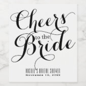 Weißer & schwarzer Kessel für den BRIDE Bridal Wei Weinetikett (Einzelnes Label)