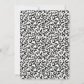 Weißer schwarzer Leopard Einladung (Rückseite)