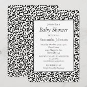 Weißer schwarzer Leopard Einladung (Vorne/Hinten)